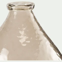 Vase contemporain en verre recyclé H34cm - orange