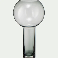 Vase contemporain en verre teinté H32cm - gris