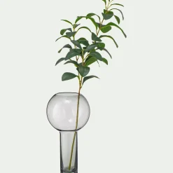Vase contemporain en verre teinté H32cm - gris