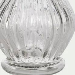 Vase contemporain en verre H16,5cm - transparent