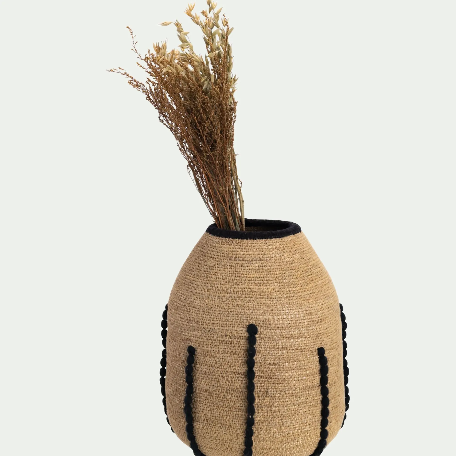 Vase en jonc de mer H30cm - naturel