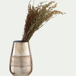 Vase en verre H22cm - doré
