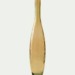 Vase en verre recyclé - jaune ocre H100cm