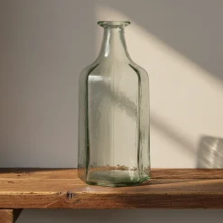 Vase en verre sculpté D11xH25cm - transparent