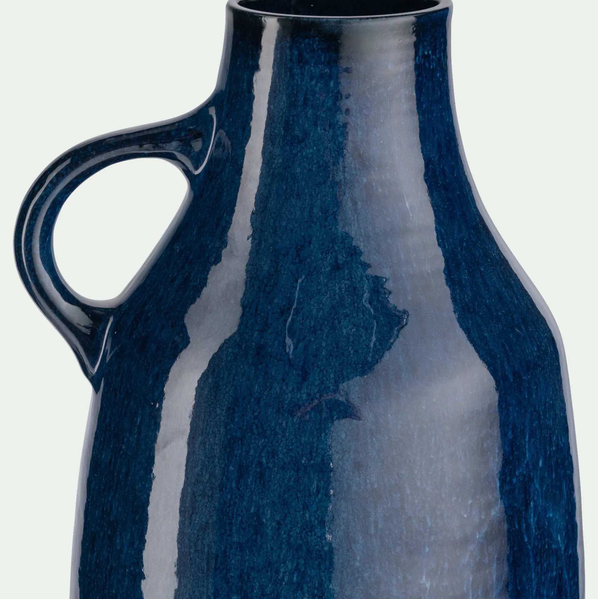 Vase pichet en faïence H51cm - bleu