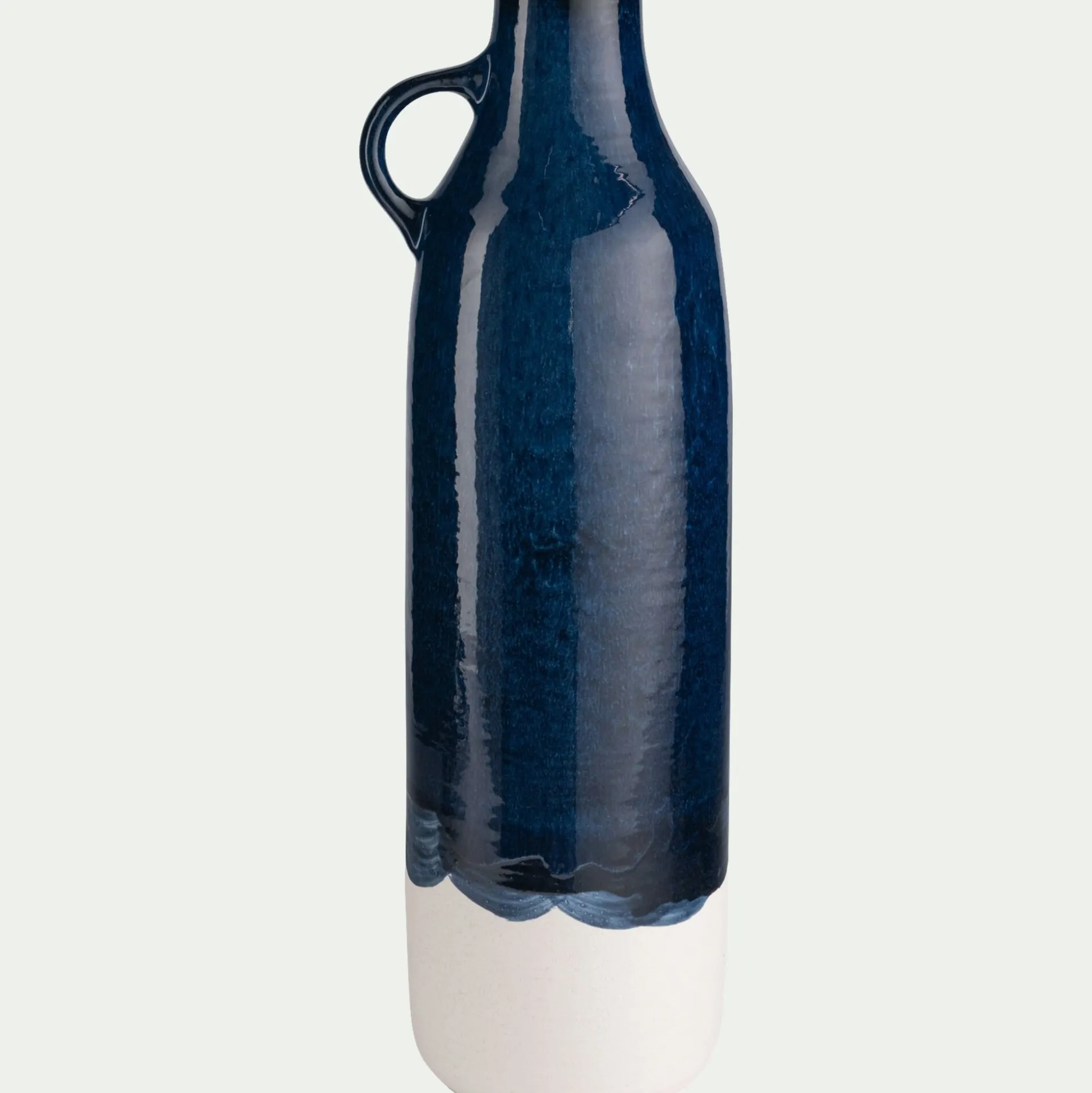 Vase pichet en faïence H51cm - bleu