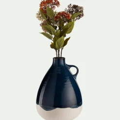 Vase pichet en faïence H33,5cm - bleu