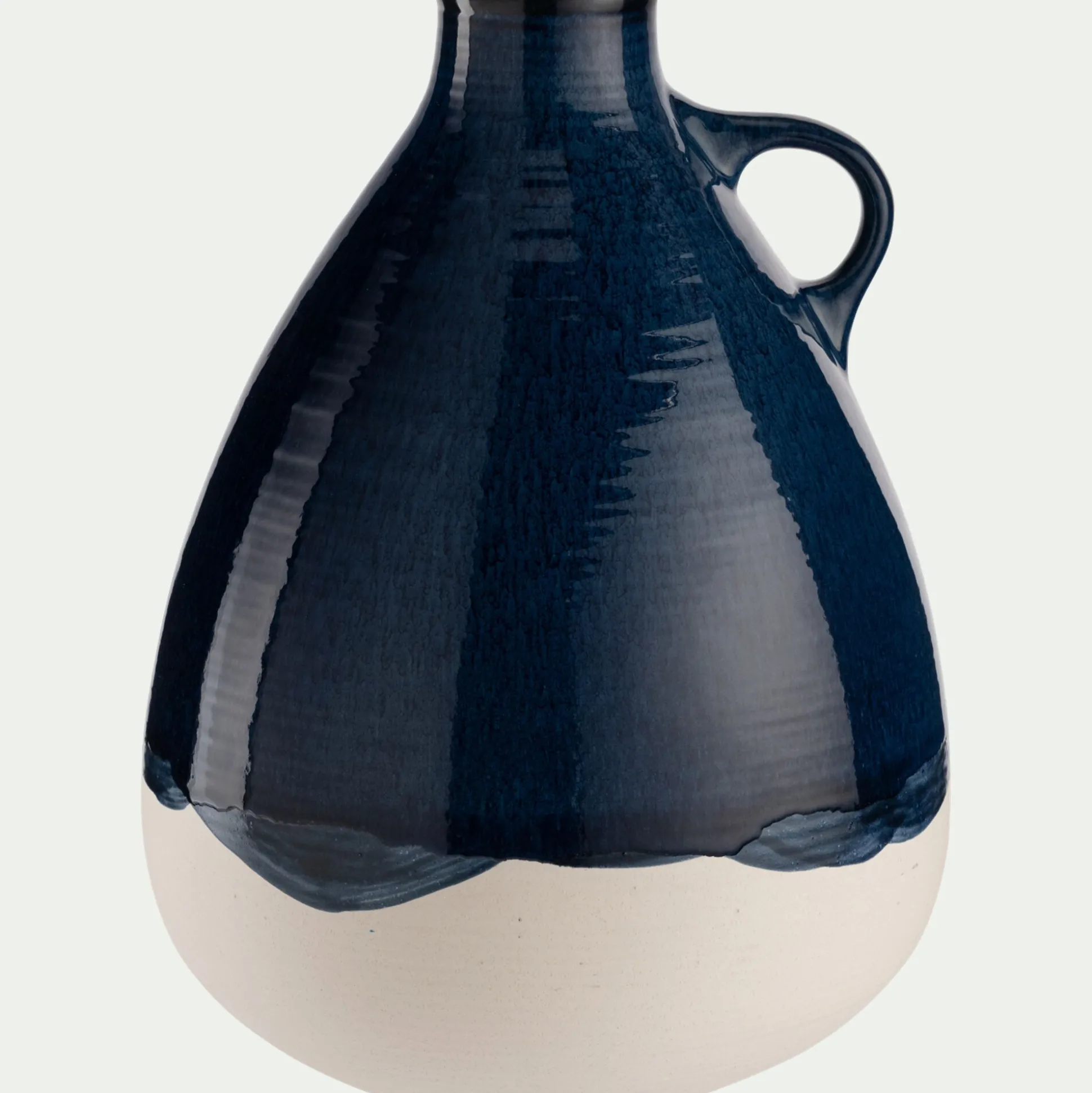 Vase pichet en faïence H33,5cm - bleu