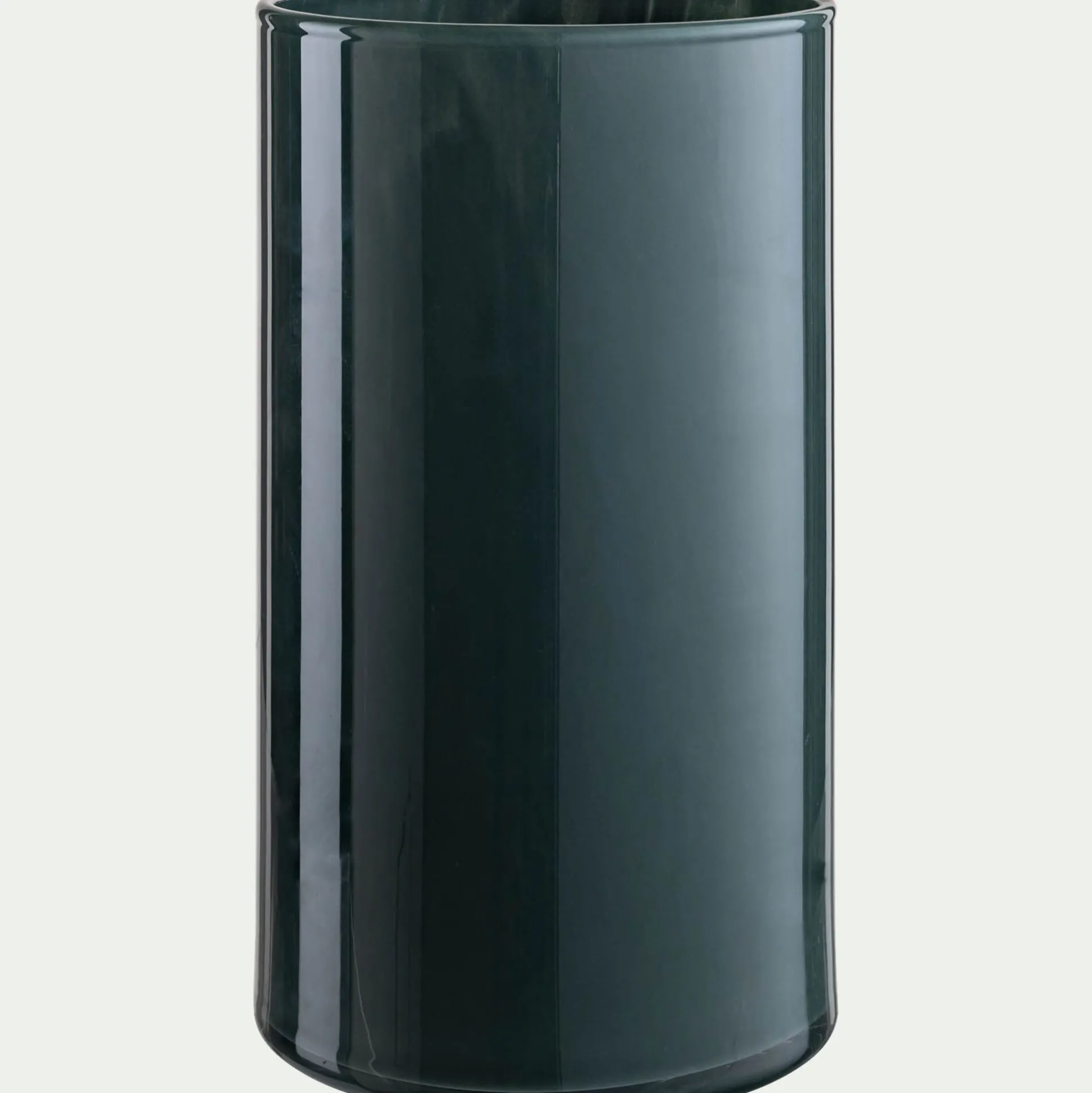 Vase tube en verre H23cm - bleu
