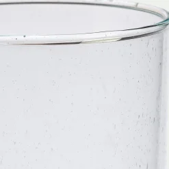 Vase tube en verre recyclé H25cm - transparent