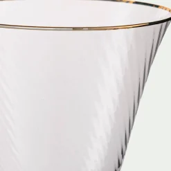 Verre à pied avec liseré doré en verre 32cl - transparent