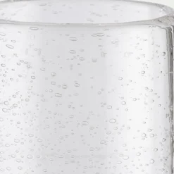 Verre à pied en verre bullé 25cl - transparent