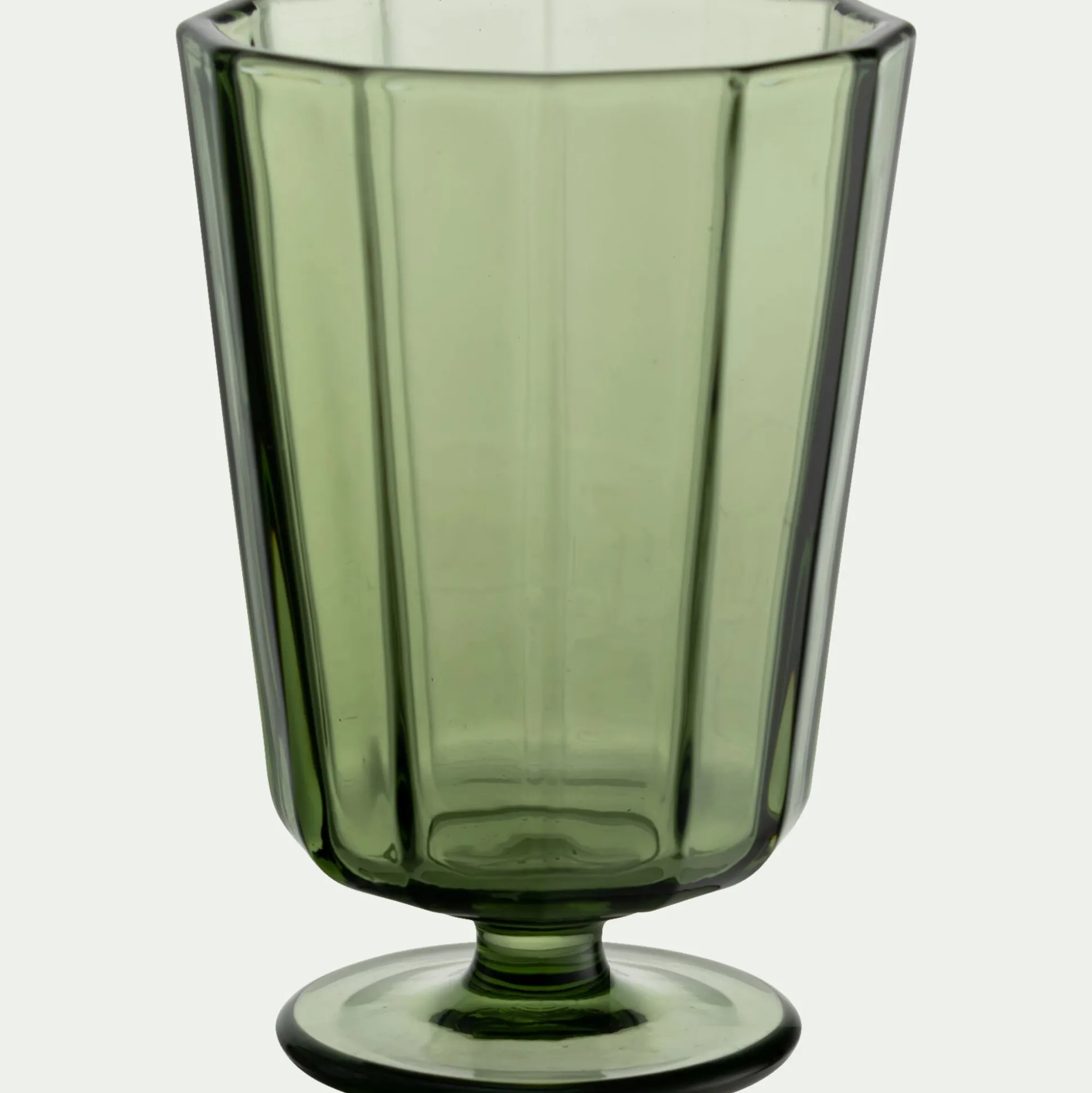 Verre à pied en verre 25cl - vert
