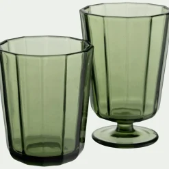 Verre à pied en verre 25cl - vert