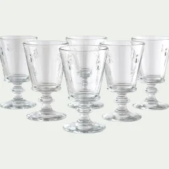 Verre à vin en verre pressé 24cl - transparent