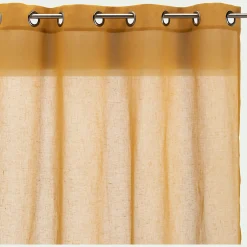 Voilage à œillets en polyester 135x250cm - jaune argan