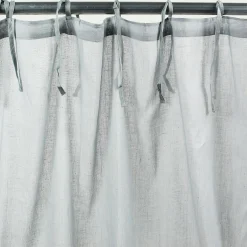 Voilage à nouettes en coton 105x250cm - gris