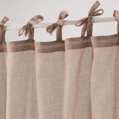 Voilage à nouettes en polyester et coton 130x250cm - beige alpilles