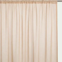 Voilage passe-tringle en polyester 140x250cm - beige